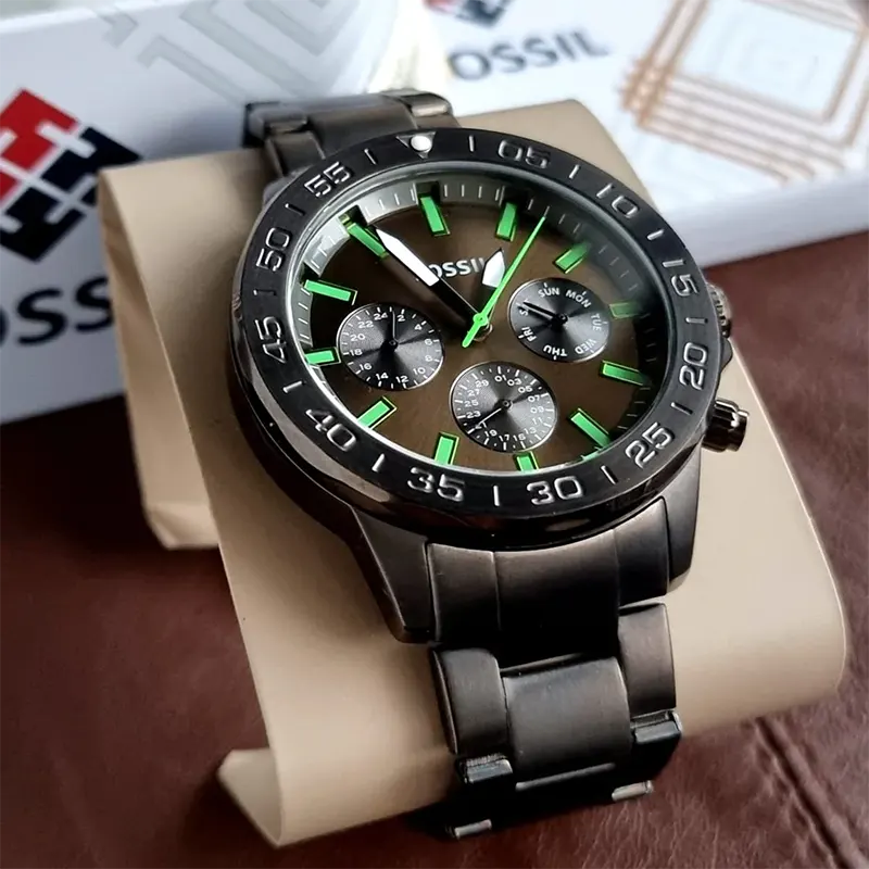 Fossil Bannon Multifunction Green Dial Men's Watch- BQ2504